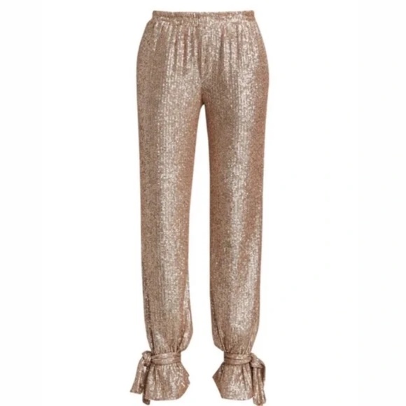 JONATHAN SIMKHAI Mylah Featherlight Sequin Jogger Pant Sz Small NWT $396 🍾 - Picture 1 of 7